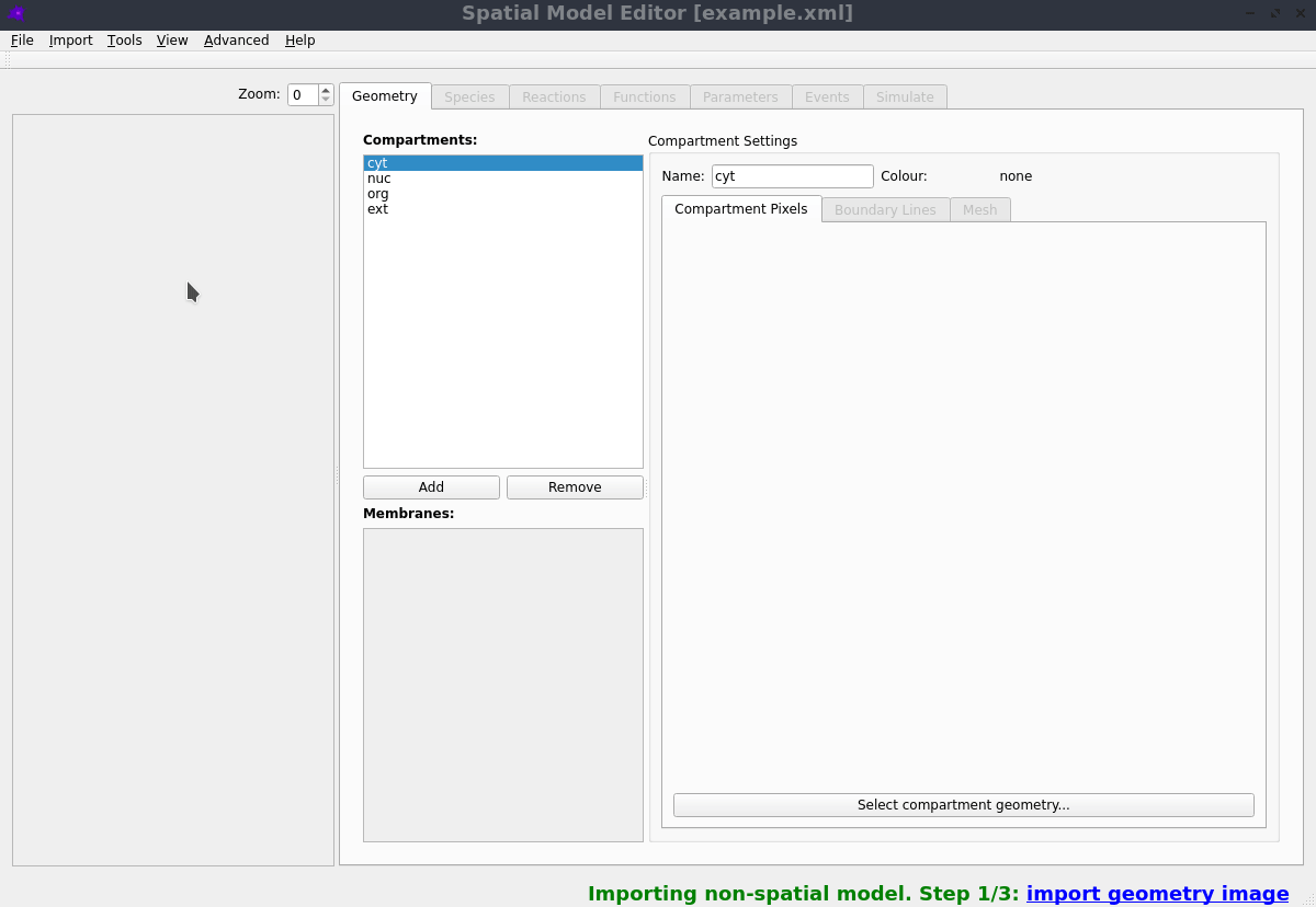 screenshot showing geometry image import